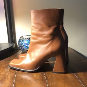 Brown Leather Ankle Boots